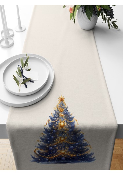 Yılbaşı Serisi 140X40 cm Dijital Baskılı Runner (Christmas Noel)