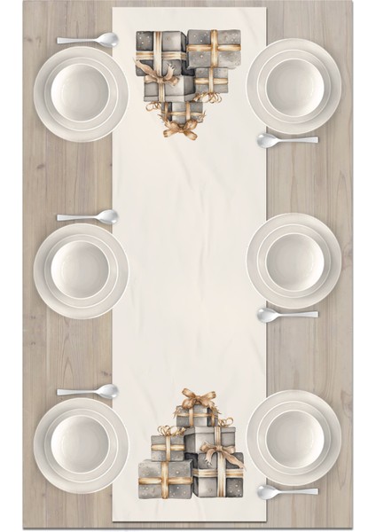 Yılbaşı Serisi 140X40 cm Dijital Baskılı Runner (Christmas Noel)
