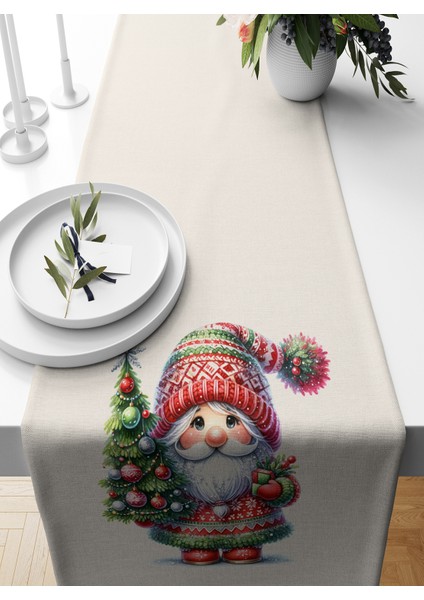 Yılbaşı Serisi 140X40 cm Dijital Baskılı Runner (Christmas Noel)