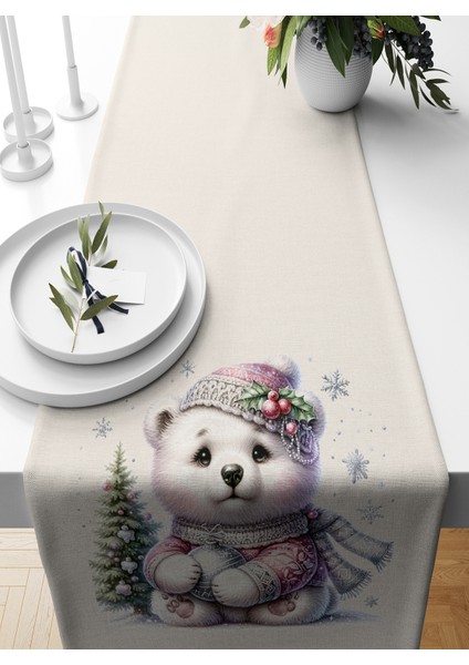 Yılbaşı Serisi 140X40 cm Dijital Baskılı Runner (Christmas Noel)