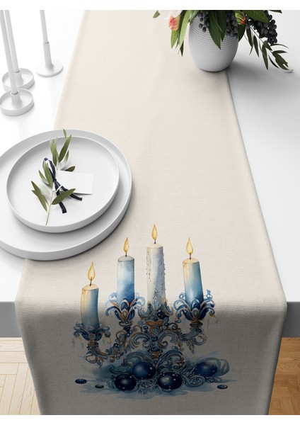 Yılbaşı Serisi 140X40 cm Dijital Baskılı Runner (Christmas Noel)