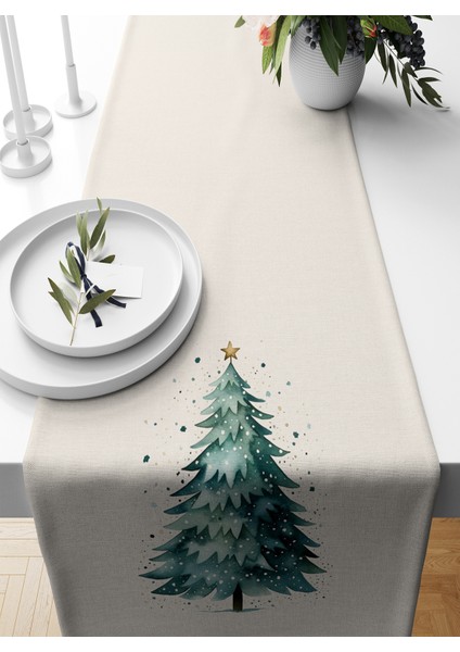 Yılbaşı Serisi 140X40 cm Dijital Baskılı Runner (Christmas Noel)