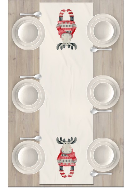 Yılbaşı Serisi 140X40 cm Dijital Baskılı Runner (Christmas Noel) fiyatları