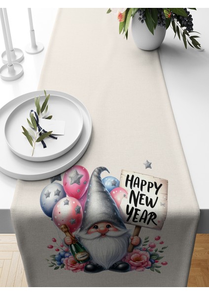 Yılbaşı Serisi 140X40 cm Dijital Baskılı Runner (Christmas Noel)