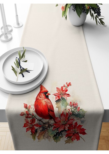 Yılbaşı Serisi 140X40 cm Dijital Baskılı Runner (Christmas Noel)