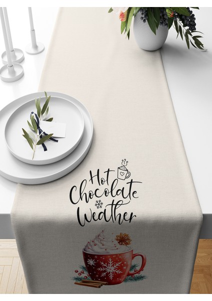 Yılbaşı Serisi 140X40 cm Dijital Baskılı Runner (Christmas Noel)