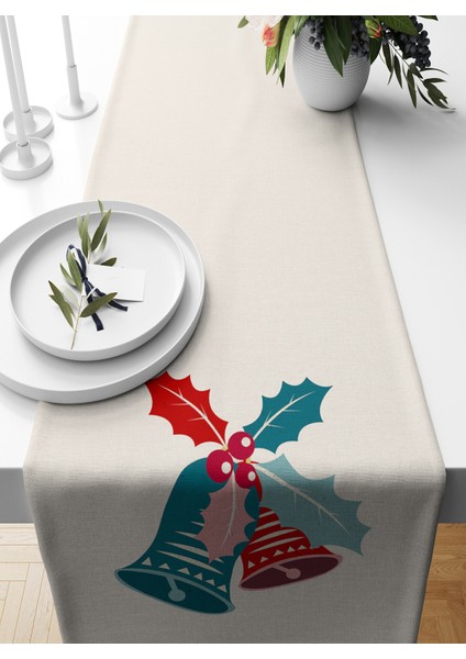 Yılbaşı Serisi 140X40 cm Dijital Baskılı Runner (Christmas Noel)