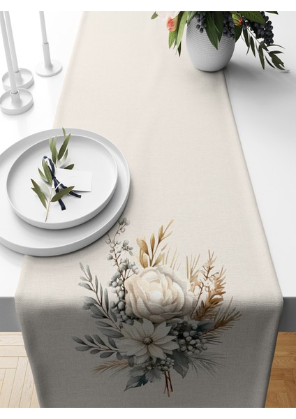 Yılbaşı Serisi 140X40 cm Dijital Baskılı Runner (Christmas Noel)