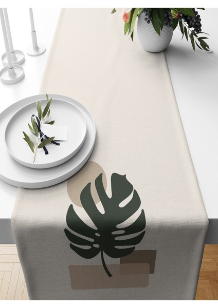 Minimalist Serisi 140X40 cm Dijital Baskılı Runner