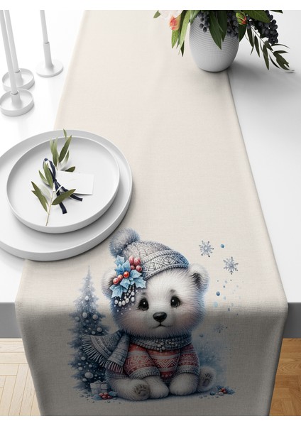 Yılbaşı Serisi 140X40 cm Dijital Baskılı Runner (Christmas Noel)