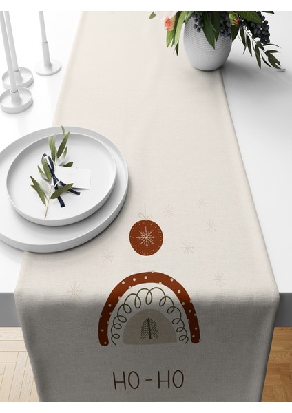 Yılbaşı Serisi 140X40 cm Dijital Baskılı Runner (Christmas Noel)