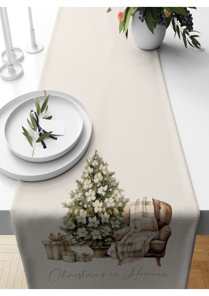 Yılbaşı Serisi 140X40 cm Dijital Baskılı Runner (Christmas Noel)