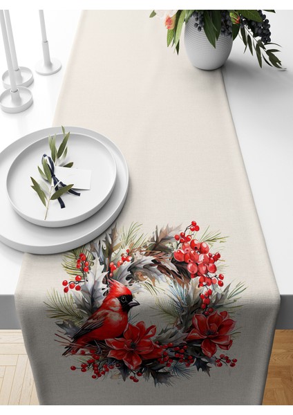 Yılbaşı Serisi 140X40 cm Dijital Baskılı Runner (Christmas Noel)