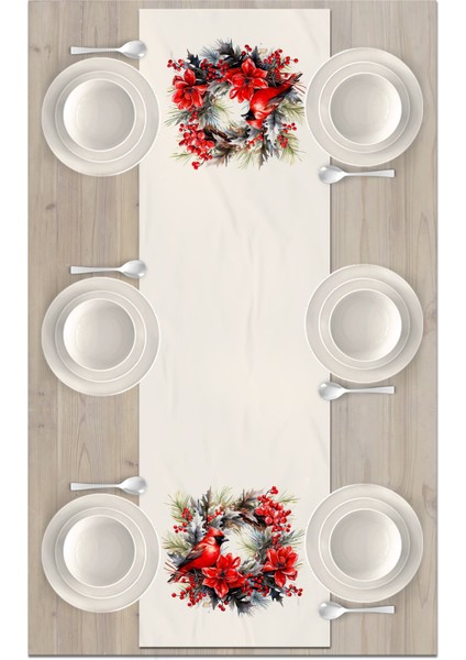Yılbaşı Serisi 140X40 cm Dijital Baskılı Runner (Christmas Noel)