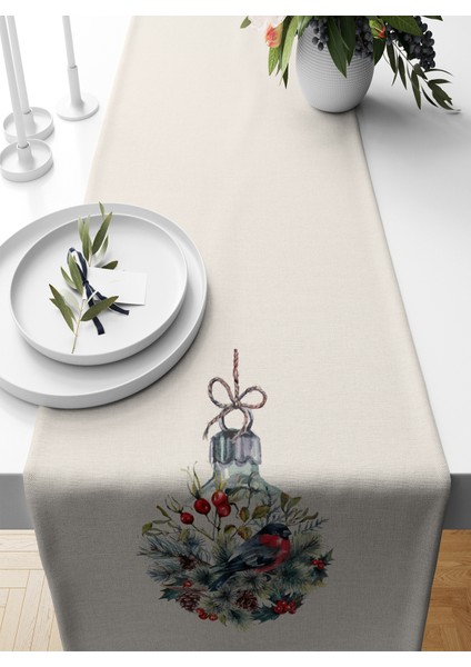Yılbaşı Serisi 140X40 cm Dijital Baskılı Runner (Christmas Noel)