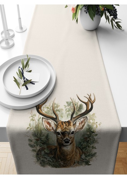 Yılbaşı Serisi 140X40 cm Dijital Baskılı Runner (Christmas Noel)