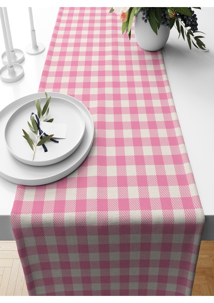 Yılbaşı Ekose Serisi 140X40 cm Dijital Baskılı Runner (Christmas Noel)