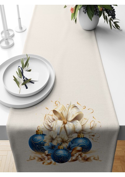 Yılbaşı Serisi 140X40 cm Dijital Baskılı Runner (Christmas Noel)