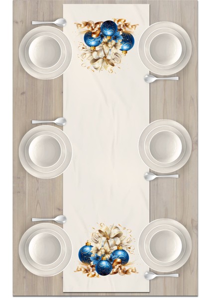 Yılbaşı Serisi 140X40 cm Dijital Baskılı Runner (Christmas Noel)