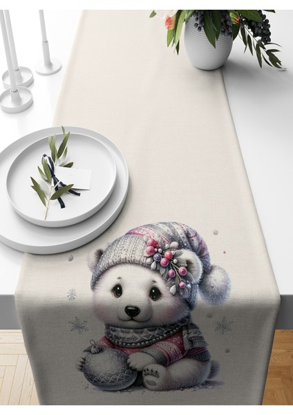 Yılbaşı Serisi 140X40 cm Dijital Baskılı Runner (Christmas Noel)