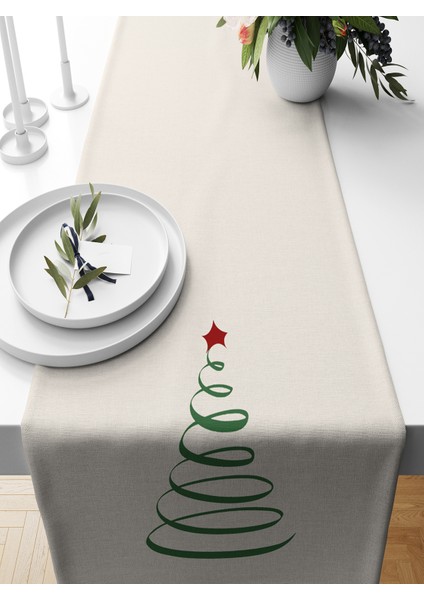 Yılbaşı Serisi 140X40 cm Dijital Baskılı Runner (Christmas Noel)