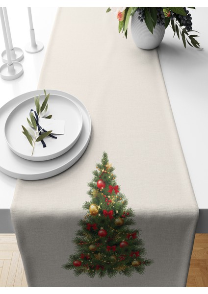 Yılbaşı Serisi 140X40 cm Dijital Baskılı Runner (Christmas Noel)