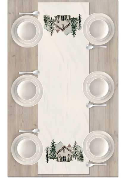 Yılbaşı Serisi 140X40 cm Dijital Baskılı Runner (Christmas Noel) fiyatları