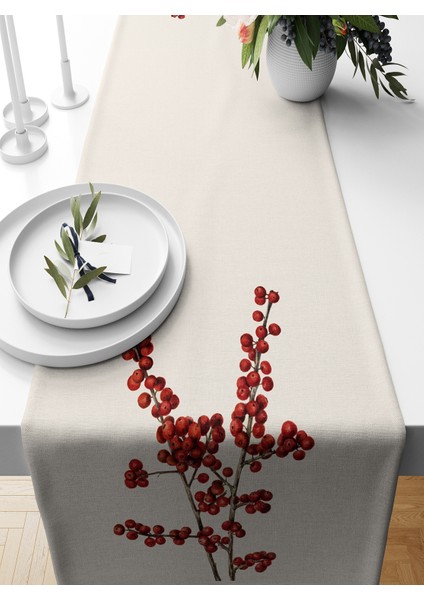 Yılbaşı Serisi 140X40 cm Dijital Baskılı Runner (Christmas Noel)