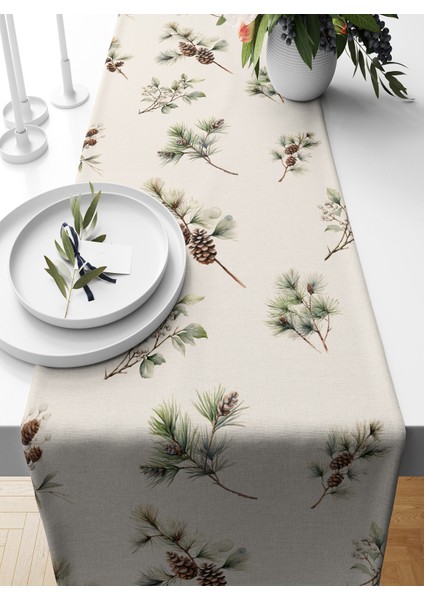 Yılbaşı Serisi 140X40 cm Dijital Baskılı Runner (Christmas Noel)