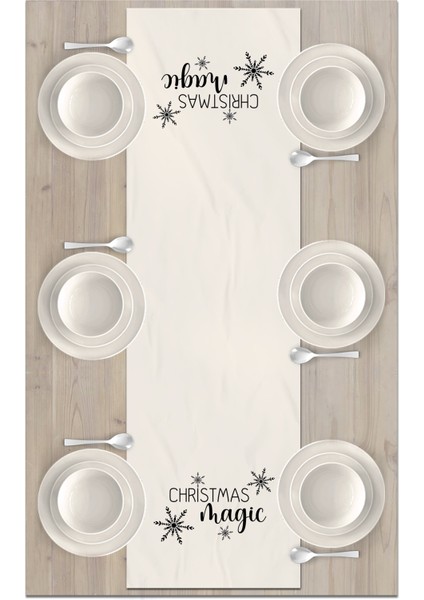 Yılbaşı Serisi 140X40 cm Dijital Baskılı Runner (Christmas Noel) fiyatları