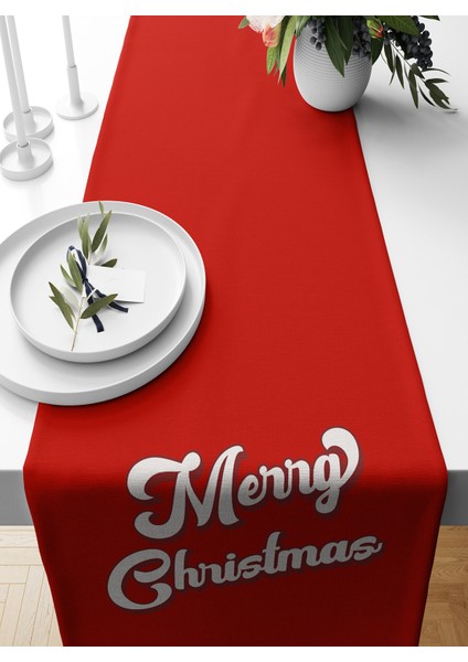 Yılbaşı Serisi 140X40 cm Dijital Baskılı Runner (Christmas Noel)