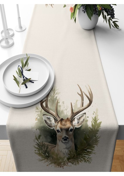 Yılbaşı Serisi 140X40 cm Dijital Baskılı Runner (Christmas Noel)