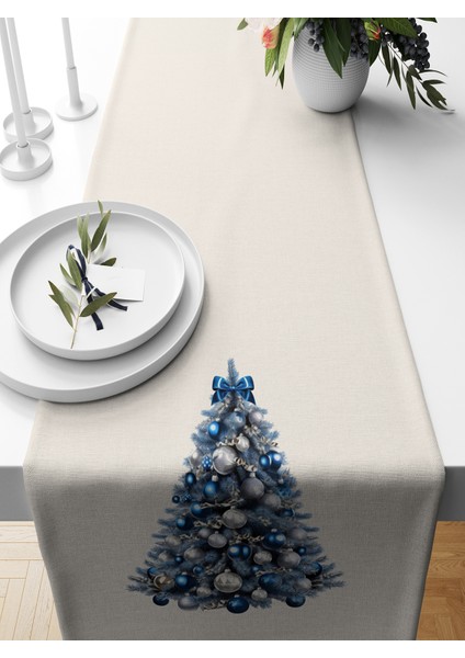 Yılbaşı Serisi 140X40 cm Dijital Baskılı Runner (Christmas Noel)