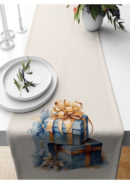 Yılbaşı Serisi 140X40 cm Dijital Baskılı Runner (Christmas Noel)