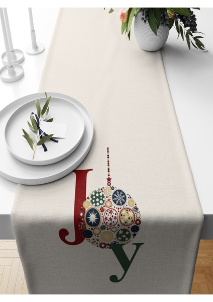 Yılbaşı Serisi 140X40 cm Dijital Baskılı Runner (Christmas Noel)