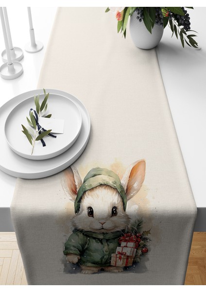 Yılbaşı Serisi 140X40 cm Dijital Baskılı Runner (Christmas Noel)