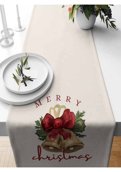 Yılbaşı Serisi 140X40 cm Dijital Baskılı Runner (Christmas Noel)