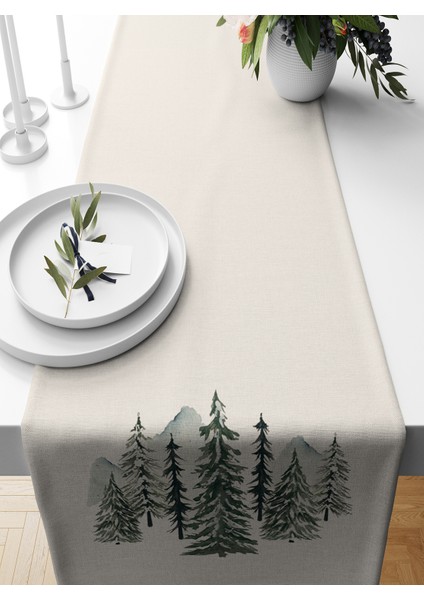 Yılbaşı Serisi 140X40 cm Dijital Baskılı Runner (Christmas Noel)