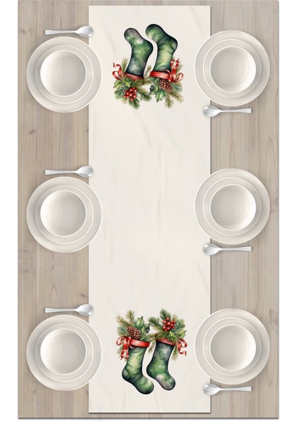 Yılbaşı Serisi 140X40 cm Dijital Baskılı Runner (Christmas Noel) fiyatları