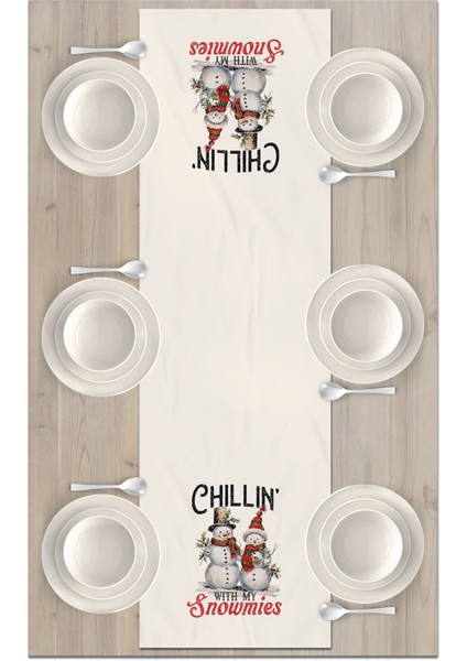 Yılbaşı Serisi 140X40 cm Dijital Baskılı Runner (Christmas Noel) fiyatları