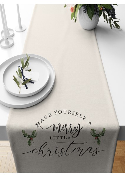 Yılbaşı Serisi 140X40 cm Dijital Baskılı Runner (Christmas Noel)