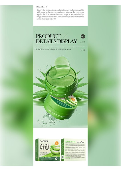 Göz Altı Aydınlatıcı, Sıkılaştırıcı ve Onarıcı Kolajen Içerikli Aloe Vera Maskesi 1.4gr*60 Adet