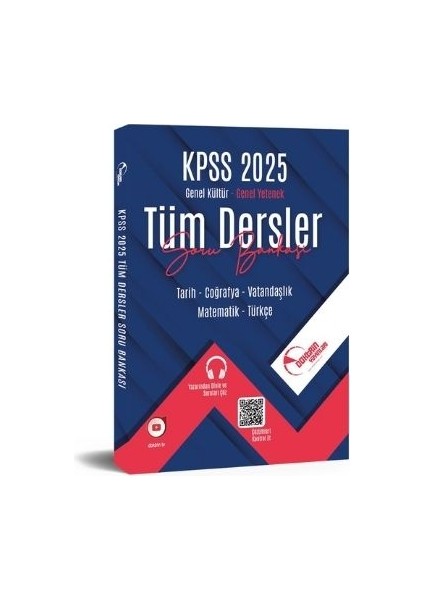 2025 KPSS Lisans Genel Kültür Yetenek Tüm Dersler Tek Kitap Soru Bankası