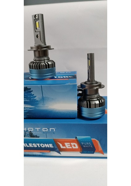 Photon Milestone H7 15000 Lumens BLACK Katana Edition ŞİMŞEK ETKİLİ LED Xenon PROFESYONEL AYDINLATMA