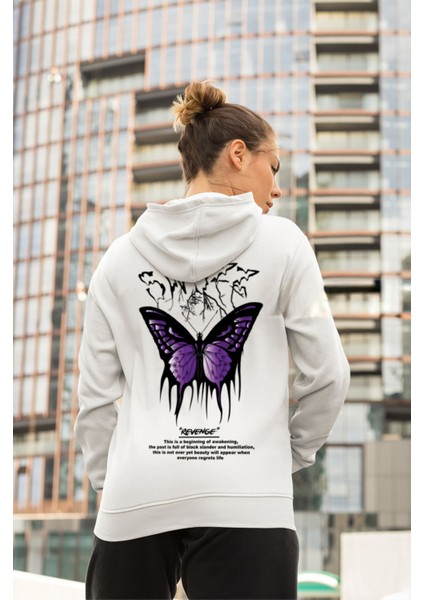 Intikam Kelebeği Özel Tasarım Premium Unisex Oversize Sweatshirt Hoodie