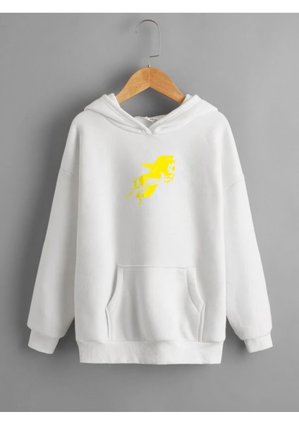 Motive Taycan Baskılı 3 Iplik Kalın Kışlık Sweatshirt Hoodie