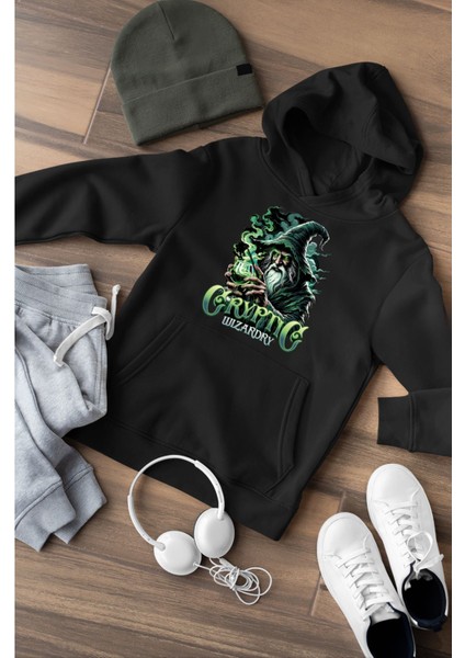 Cryptic Wizard Ön Baskılı Unisex Oversize Hoodie Sweatshirt