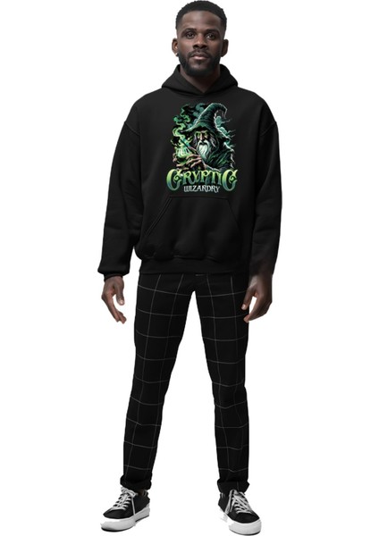 Cryptic Wizard Ön Baskılı Unisex Oversize Hoodie Sweatshirt