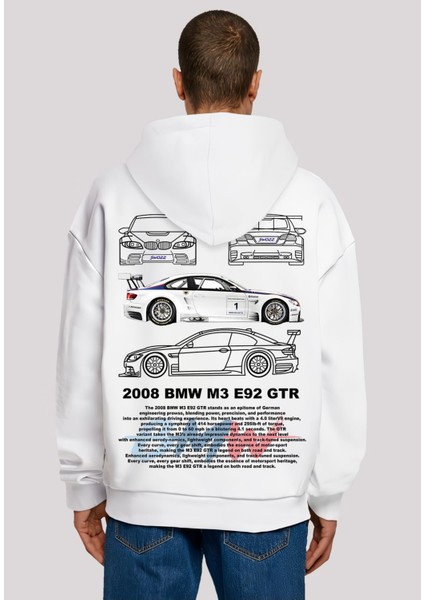 Bmw E92 M3 Baskılı Unisex Oversize Sweatshirt 3 Iplik Kalın Kışlık Özel Tasarım Hoodie