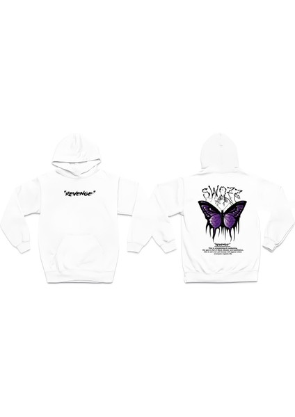 Intikam Kelebeği Özel Tasarım Premium Unisex Oversize Sweatshirt Hoodie modelleri